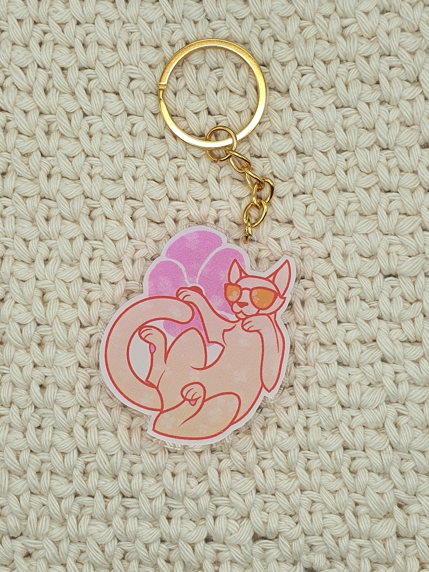 Chill Cat Keychain