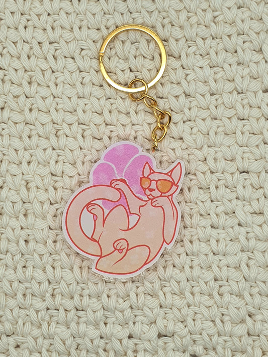Chill Cat Keychain