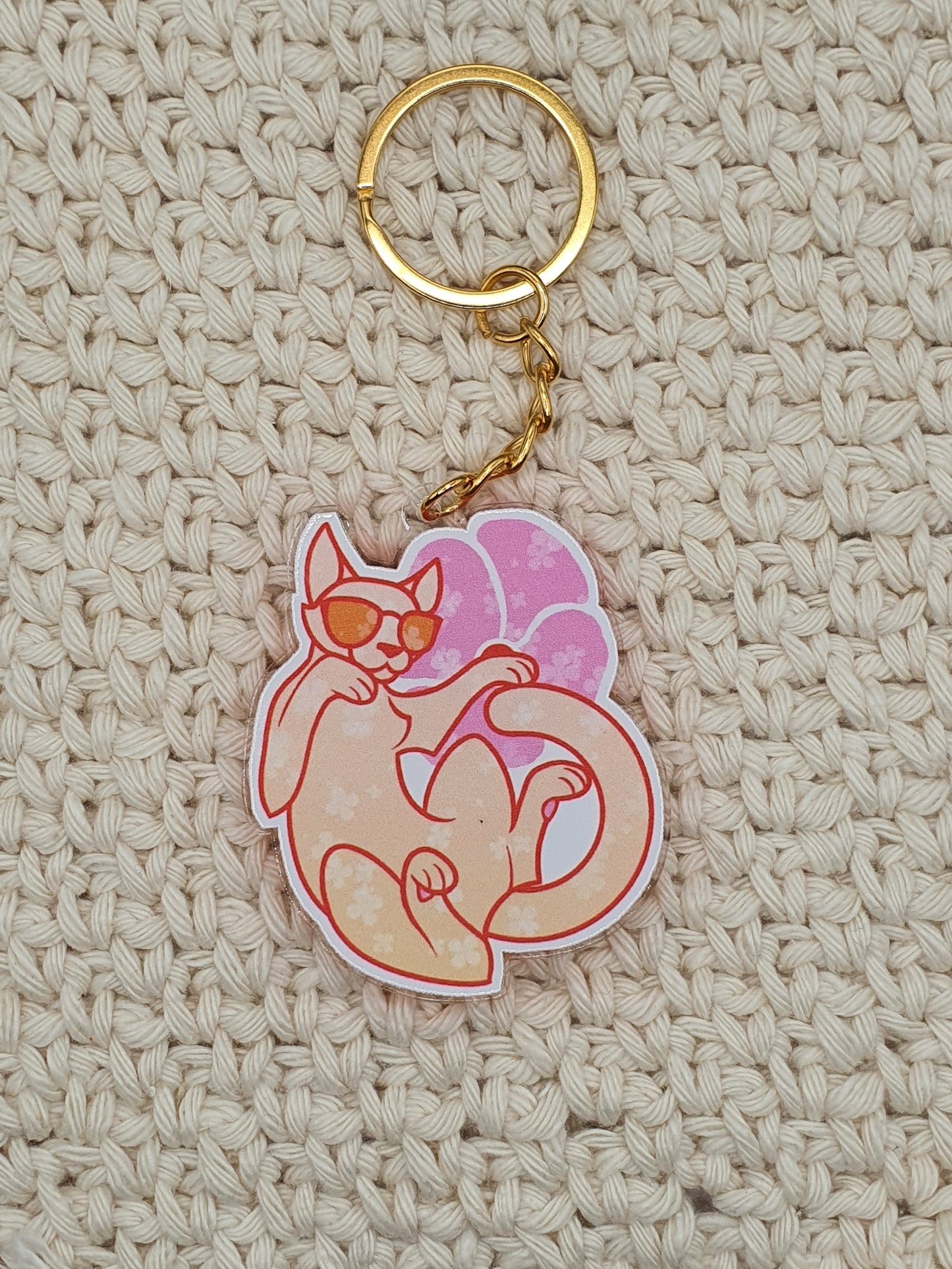 Chill Cat Keychain